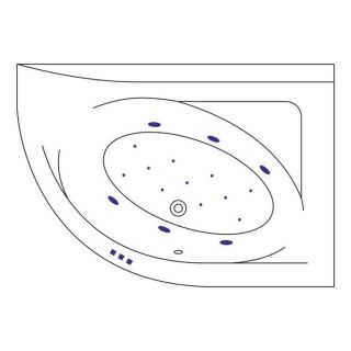 Гидромассажная ванна WHITECROSS Aquarella 0109.170110.100.RELAX.CR правая 170x110 см Relax хром